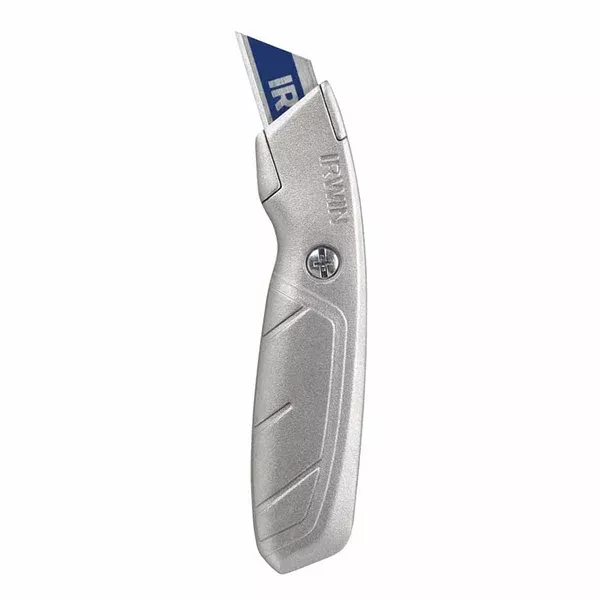 Standard Fixed Knife, 6-1/2 in, Fixed Bi-Metal Blade, Aluminum, Silver 586-2081101