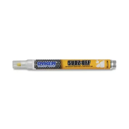 SUDZ OFF Detergent Removable Temporary Marker, Yellow, Medium 253-91694