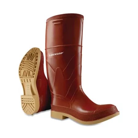 Superpoly Steel Toe Rubber Boots, Men's 9, 16 in Boot, Polyurethane/PVC, Burgundy/Tan 868-8532400.09