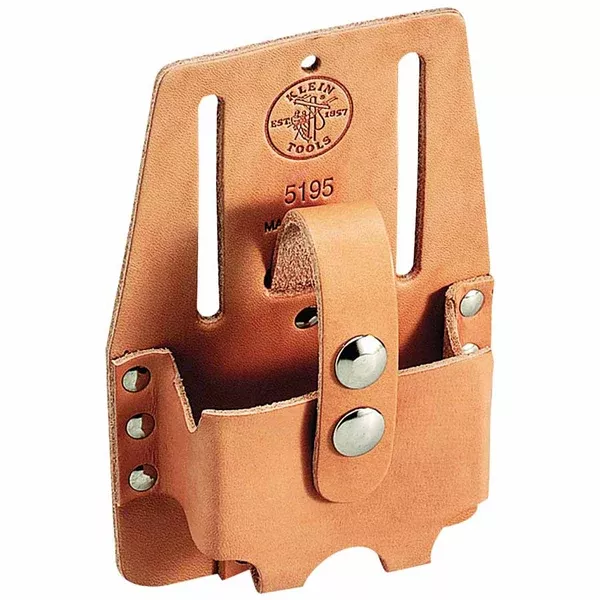 Tape-Rule Holders, 1 Compartment, Tan, Holds Medium Tape Rule, Leather 409-5195