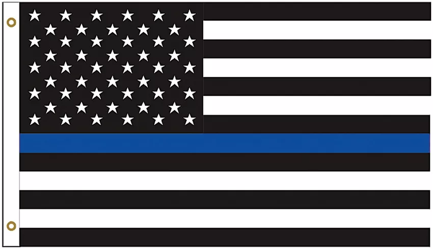 Thin Blue Line American Flag