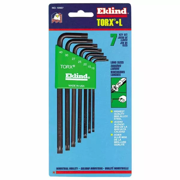 Torx L-Key Sets, Long Allen Wrench, 7 pieces 269-10907