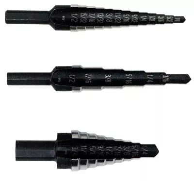 Unibit Step Drill Set, 4-Pc, HSS #1/#2/#4/#21 585-10225