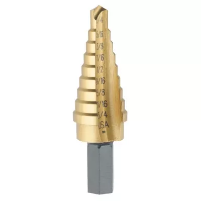Unibit Titanium Fractional Self-Starting, 1/4 in to 3/4 in, 9 Steps 585-15103ZR