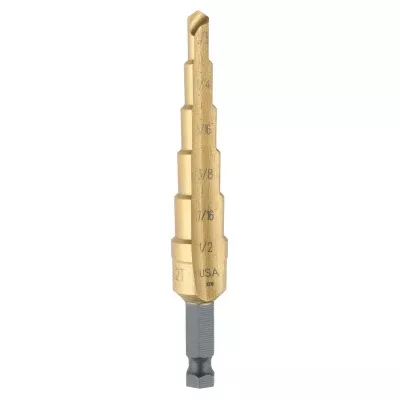 Unibit Titanium Fractional Self-Starting, 3/16 in to 1/2 in, 6 Steps 585-15102ZR
