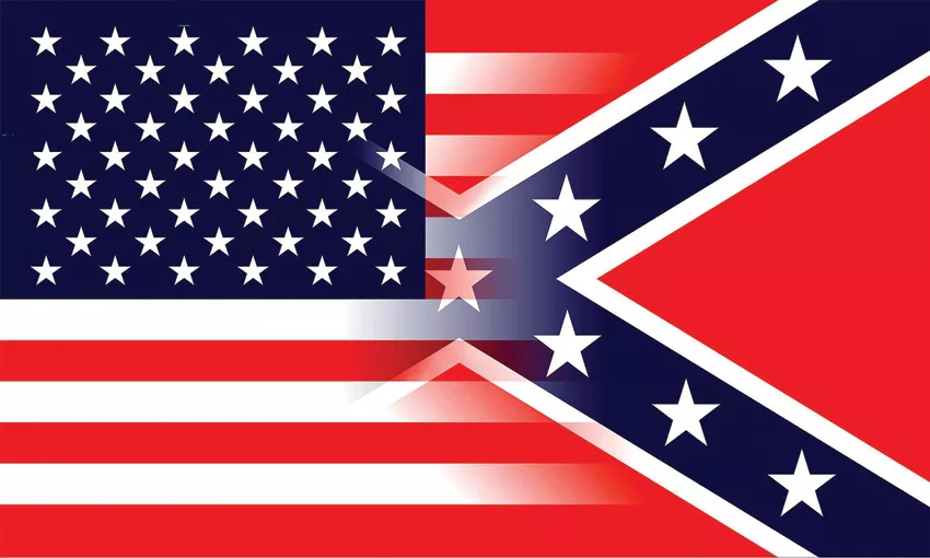 USA Confederate Blended Flag