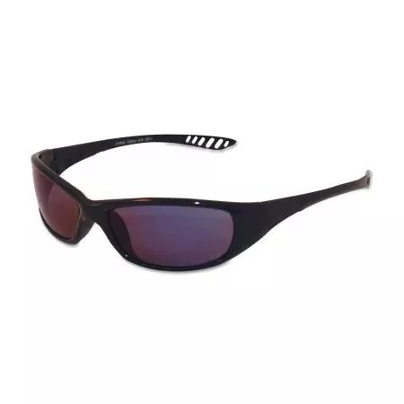 V40 Hellraiser Safety Glasses, Blue Mirror Polycarbonate Lens, Mirror, Black, Nylon 412-20543