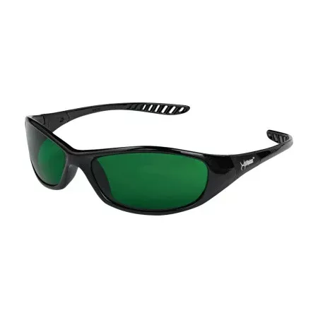 V40 Hellraiser Safety Glasses, IRUV Shade 3.0 Polycarbonate Lens, Uncoated, Black, Nylon 412-20544