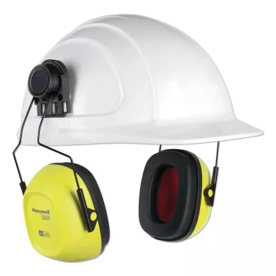 VeriShield 100 Series Passive Earmuffs, 27 dB, Hi-Viz Yellow, Hard Hat, VS130HHV 154-1035127-VS