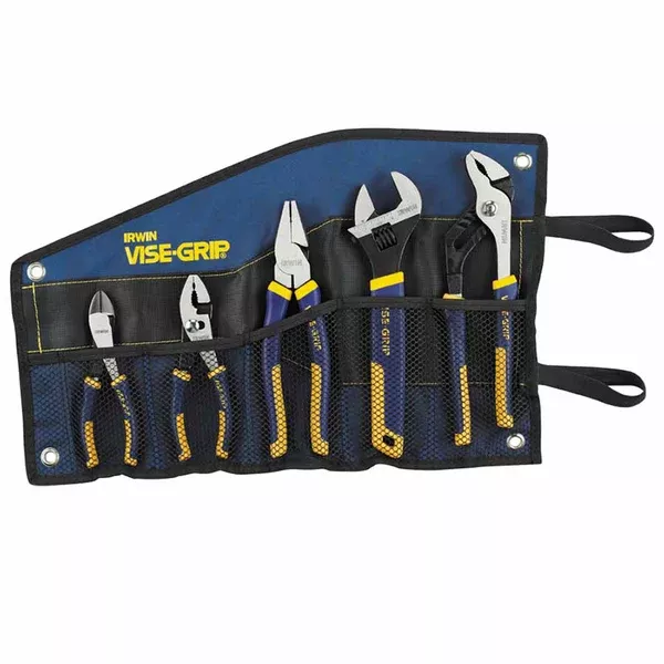 VISE-GRIP 5-PC ProPlier Kitbag Set, Slip Joint/Diagonal/Lineman Plier/Adjustable Wrench/Groove Joint 586-2078708