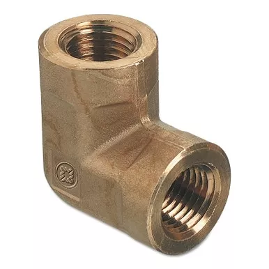 Western Enterprises BEL4HP Pipe Thread Elbow, Connector, 3000 psig, Brass, 1/4 in x 1/4 in, 90 Female to Female NPT