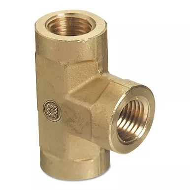 Western Enterprises BFT4LP Pipe Thread Tees, Connector, 1,000 PSIG, Brass, 1/4 in (NPT)