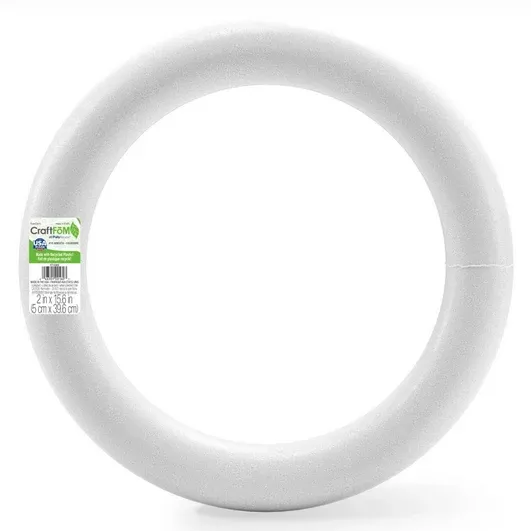 White Bead XPS Foam Ring 2'' x 16"