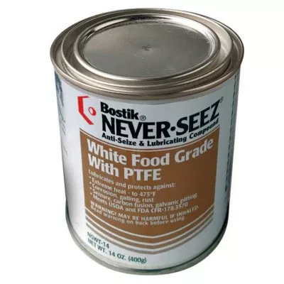 White Food Grade Compound with PTFE, 14 oz Flat Top Can 535-30803822