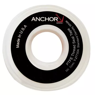 White PTFE Thread Sealant Tape, 1/2 in x 520 in 102-1/2X520PTFE