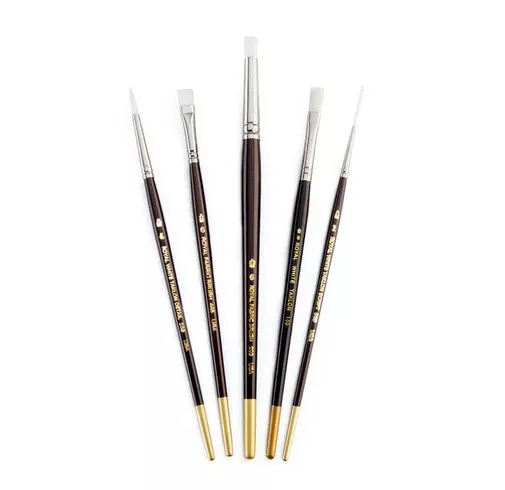 White Taklon™ 5pc Fabric Painting Brush Set RF-1
