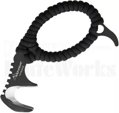 WildSteer W-Hook Strap Safety Cutter Black Para-Cord