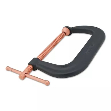 Wilton 14229 Spark-Duty 400P/400CS Hi-Vis C-Clamp, Sliding Pin, 2-1/2 in Throat Depth, Gray, 0 in to 3 in Opening