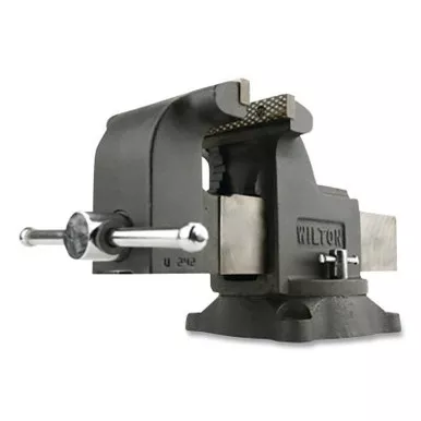 Wilton 63302 Shop Bench Vise, 6 in Jaw Width, 3-1/2 in Throat Depth, Swivel Base