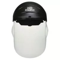 XO Skeleton Headgear with Molded Faceshield, Clear, 12-1/2 in L, 9 in H, Polycarbonate, Hardcoat 135-104