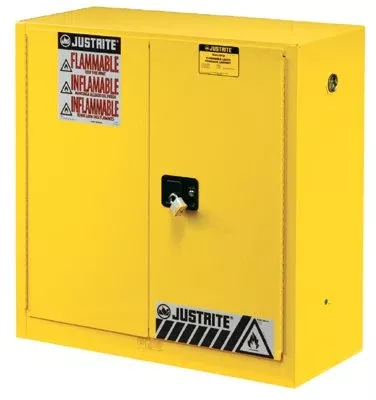 Yellow Safety Cabinets for Flammables, Self-Closing Cabinet, 45 Gallon 400-894520