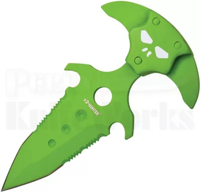 Z-Hunter Push Dagger Knife Toxic Green (2.5" Green Serr) 030GN