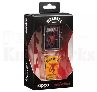 Zippo Fireball Lighter & Shot Glass Set l 49438